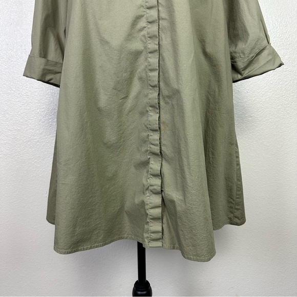 Tuckernuck Charlie Stand Collar Sage Green Shirt Dress Size M - Picture 6 of 16